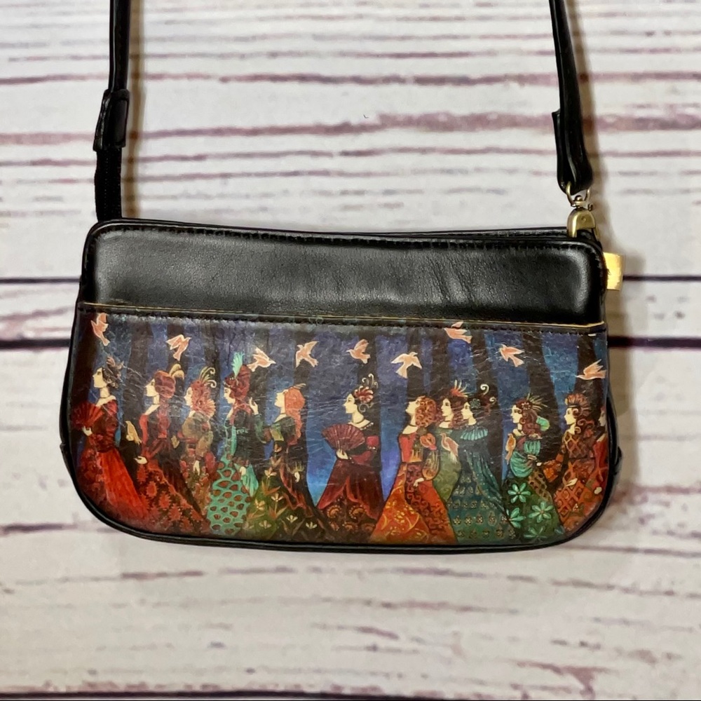NWOT Icon Los Angles hand painted crossbody bag.